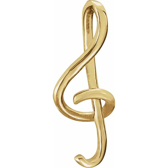 10ct Yellow Gold Musical Note Pendant – 21x9mm Music Lovers Gift