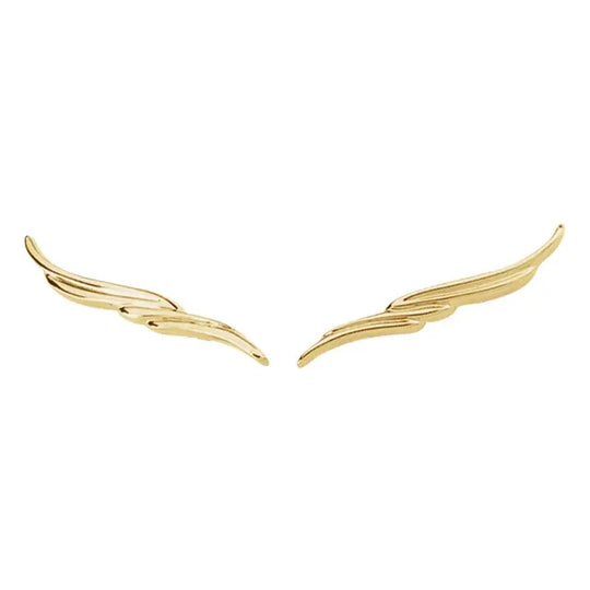 10ct Gold Wing Ear Climbers – Fashion Jewellery Statement