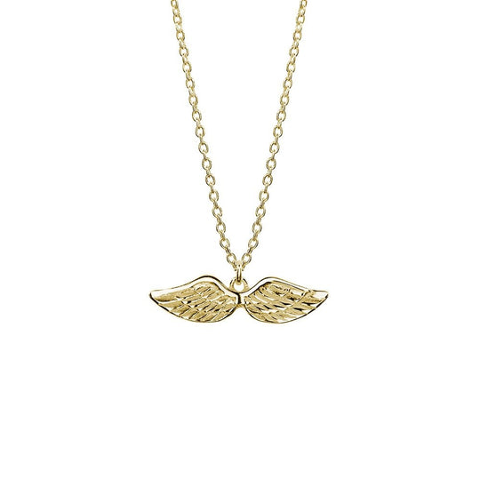 14K Gold-Plated Sterling Silver Angel Wings Adjustable 42-45cm Necklace