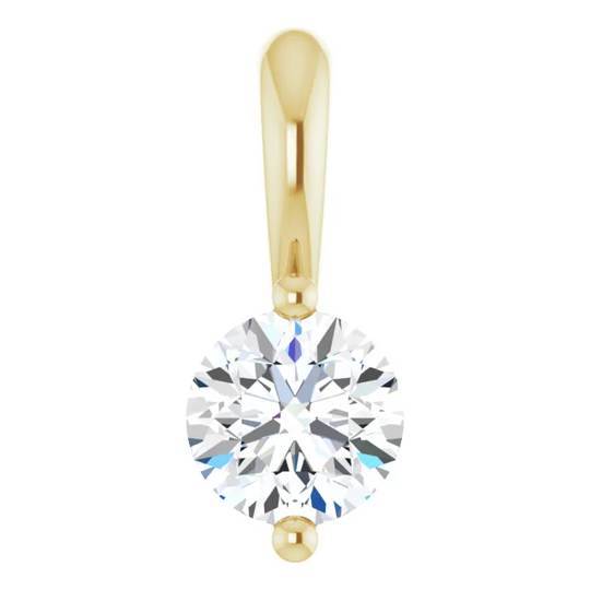 0.10ct Natural Diamond Pendant in 14kt Yellow Gold