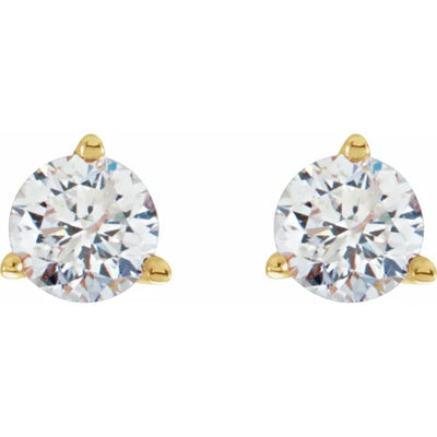 Classic 1/2 CTW Natural Diamond Earring Studs, Crafted from 14K yellow gold with the option of Good Better and Best range of Diamonds and a Free Upgrade to Platinum for our best range. Available from Jewels of St Leon Australia Online Store with Free Shipping.