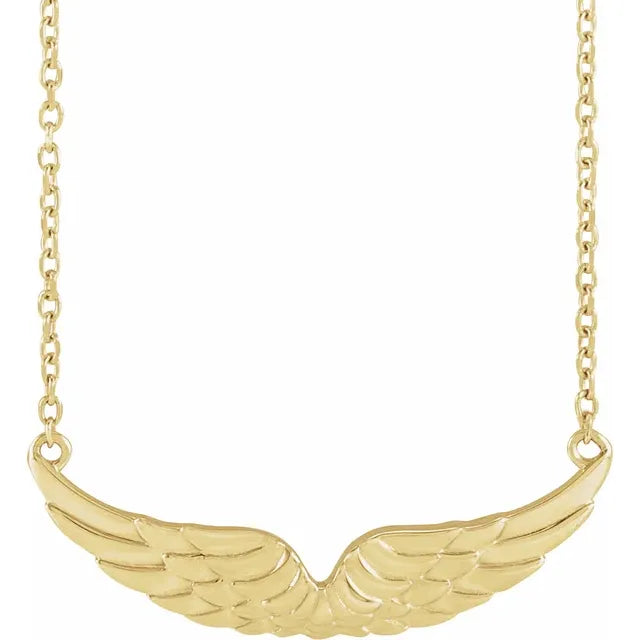 Angel Wings 45cm Necklace in 14K Gold