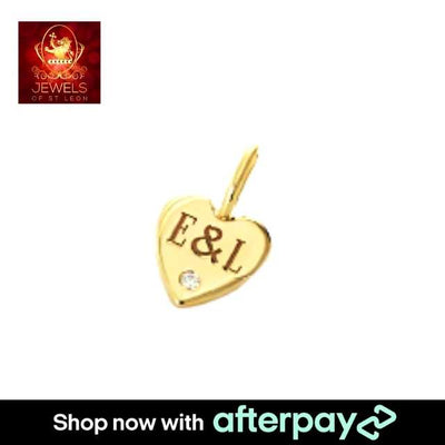 Engravable Heart Pendant with Diamond Accent - Share your Heart!