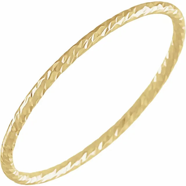 Gold Stackable Ring - Crafted from 14K Yellow Gold. Available from Jewels of St Leon Australia Online Jewellery Store. Free Shipping