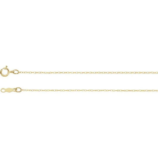 0.75mm Rope Chain in 14K Gold - 4 Lengths Available
