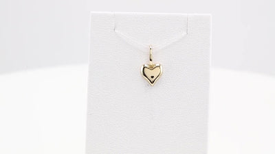 14K Gold Puffy Heart Charm/Pendant