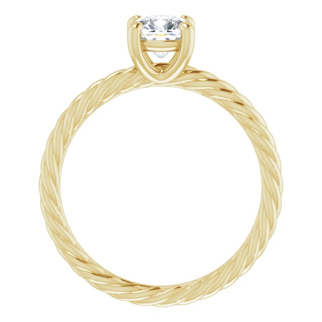 0.75ctw Premium Lab-Grown Diamond Solitaire Engagement Ring in 10K Yellow Gold