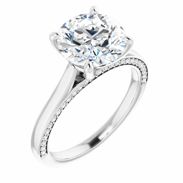1.50TDW Certified Natural Diamond Bridal Set in 14K White Gold.