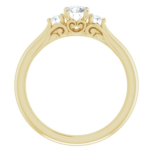 0.42CTW Certified Diamond Engagement Ring in 10K Yellow Gold
