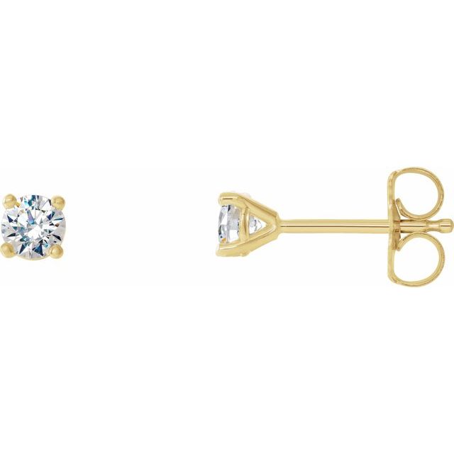 Cocktail-Style Diamond Stud Earrings in 14K Yellow Gold.