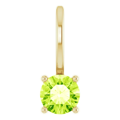 14ct Yellow Gold Peridot Solitaire Charm-Pendant H7768-142.webp