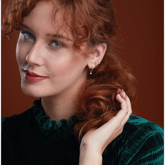 14kt Yellow Gold 0.33CTW Diamond Hoop Earrings