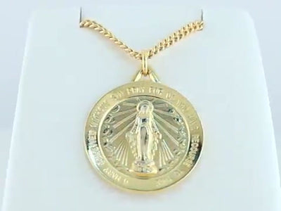 25mm Round Miraculous 24K Gold-Plated 60cm Necklace