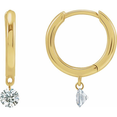 0.33CTW Diamond Hoop 14K Gold Earrings
