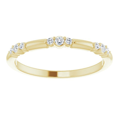 0.12ctw Lab-Grown Diamond 14kt Yellow Gold Stackable Ring