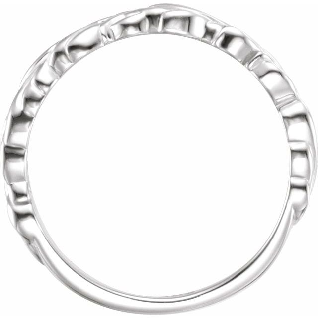 Laurel Wreath Stackable Ring in 14K White Gold