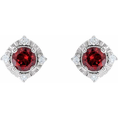 Scintillate in Style with January's Birthstone: Garnet and Diamond Halo 3 Piece Jewellery Set!