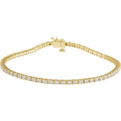 14K Gold 2-Carat Diamond Tennis Bracelet