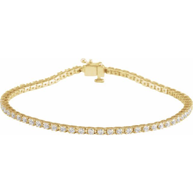 14K Gold 2-Carat Diamond Tennis Bracelet