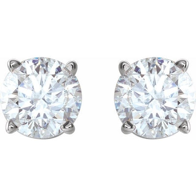 2.5mm Cubic Zirconia Diamond Simulant Sterling Silver Stud Earrings
