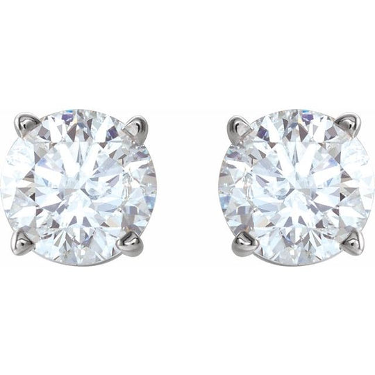 2.5mm Cubic Zirconia Diamond Simulant Sterling Silver Stud Earrings