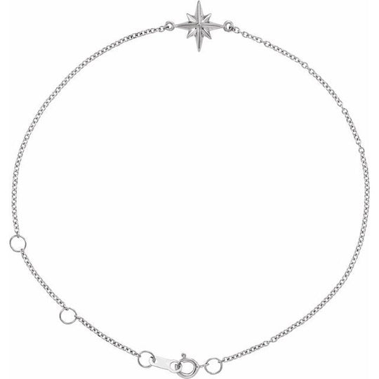 Celestial Star Sterling Silver Bracelet - Add a Touch of Cosmic Glamour!