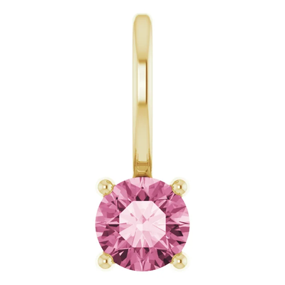 14ct Yellow Gold Pink Tourmaline Solitaire Charm-Pendant H7768-152.webp