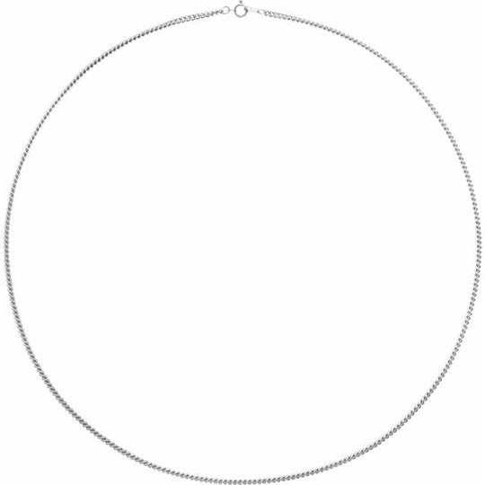 1mm Sterling Silver Curb Chain in 7 Lengths - Elevate Your Style Today!