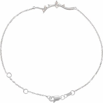 Diamond Branch Bar Bracelet