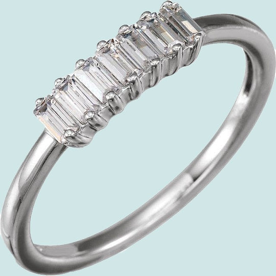 14kt White Gold 1/3 CTW Lab-Grown Diamond Dress Ring.