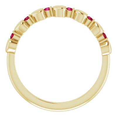 Ruby and Heart 14K Gold Ring