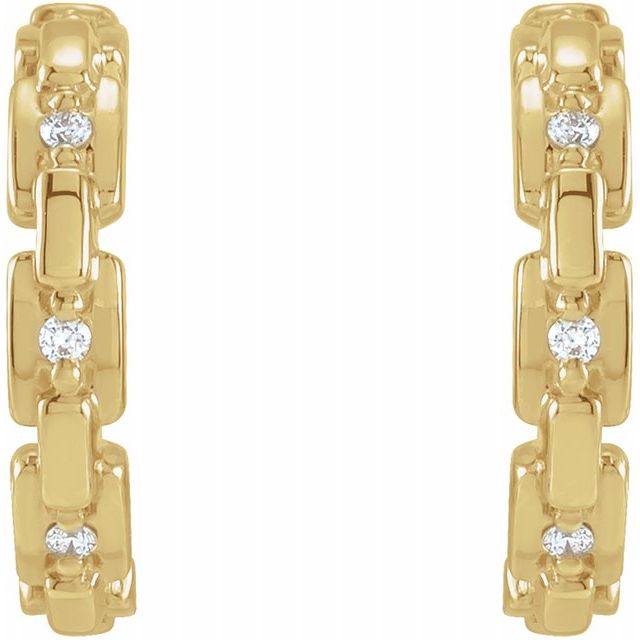 12.5mm Diamond Chain Link Earrings