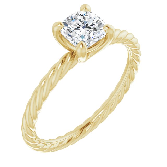 0.75ctw Premium Lab-Grown Diamond Solitaire Engagement Ring in 10K Yellow Gold