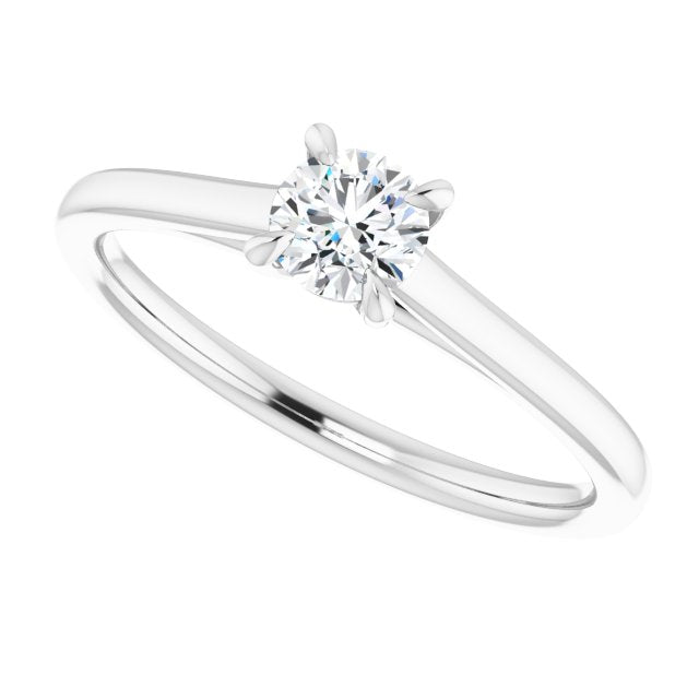 0.29ct Moissanite Solitaire Engagement Ring in 925 Sterling Silver