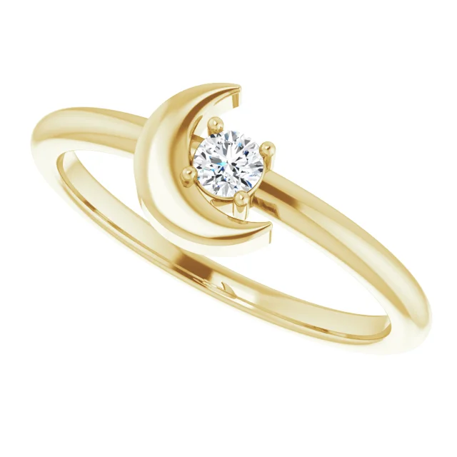 Celestial-Inspired Diamond 14K Gold Ring
