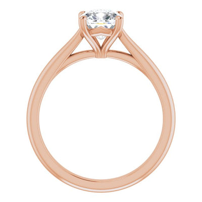 1.00ctw Premium Certified Natural Diamond Engagement Ring in 18K Rose Gold with Free Engraving