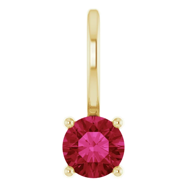 14ct Yellow Gold Ruby Solitaire Charm-Pendant H7768-137.webp