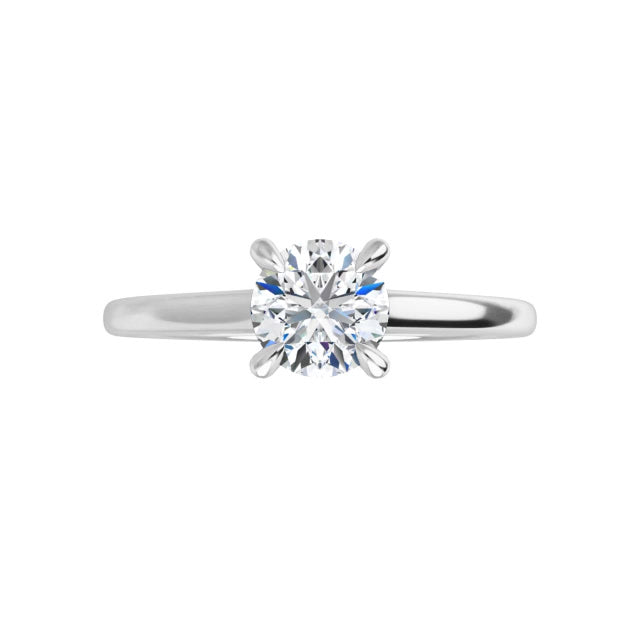 Solitaire 5mm Cubic Zirconia Engagement Ring in 10K White Gold