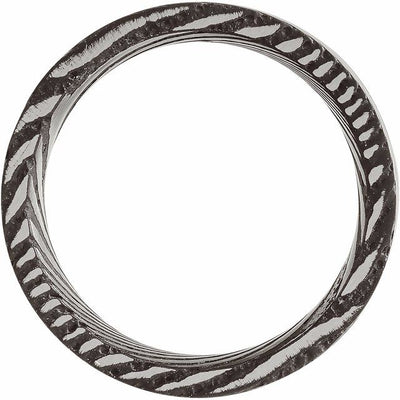 8mm Damascus Steel Patterned Stainless Steel Band