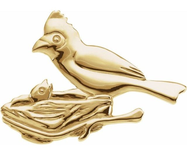 The Caring Cardinal 14K Gold Brooch