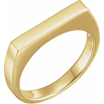 Create a Unique and Personalised Ring Stack with Our Engravable 10K Gold Ring