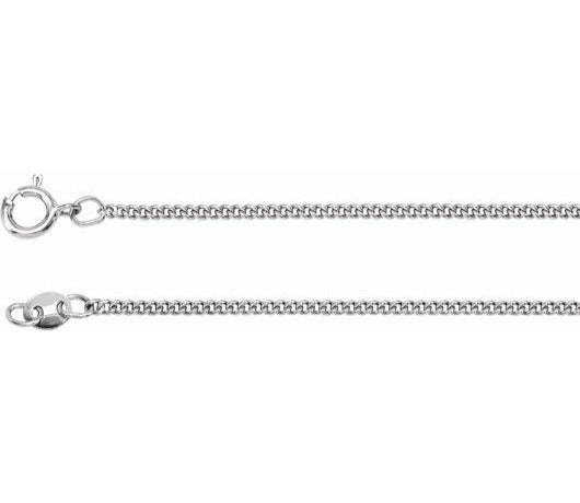 1.60mm Curb Link Sterling Silver Chain - Style that Sleek!