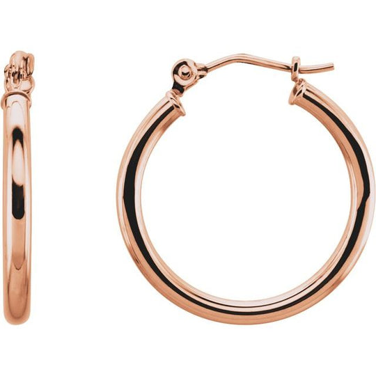 14kt Rose Gold Creole Hoop Earrings