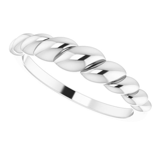 Croissant Domed Ring in Sterling Silver