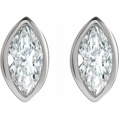 Petite Platinum Diamond Earrings
