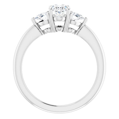 1.00CTW 3-Stone Diamond Engagement Ring in Platinum