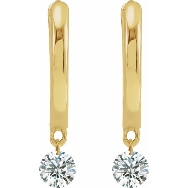 0.33CTW Diamond Hoop 14K Gold Earrings