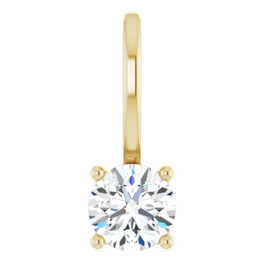 14kt Yellow Gold 1/4CT Solitaire Diamond Charm/Pendant