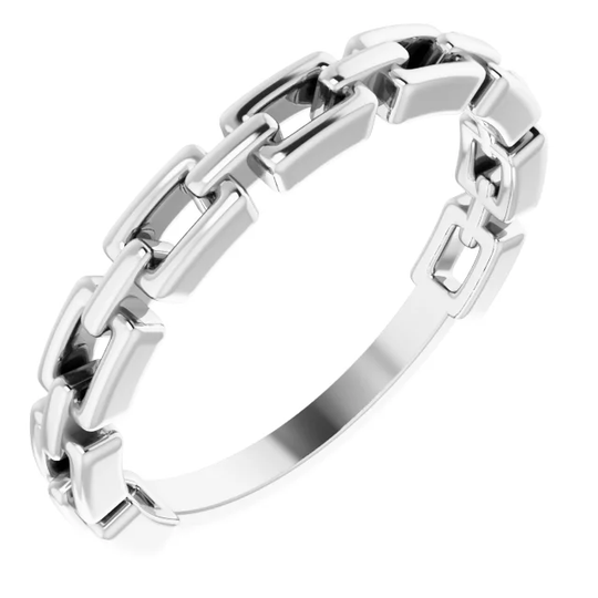 Sterling Silver Chain Link Ring