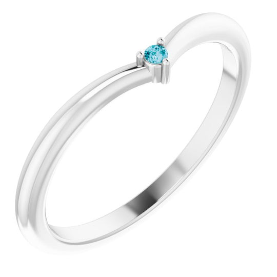 Sterling Silver London Blue Topaz Stackable